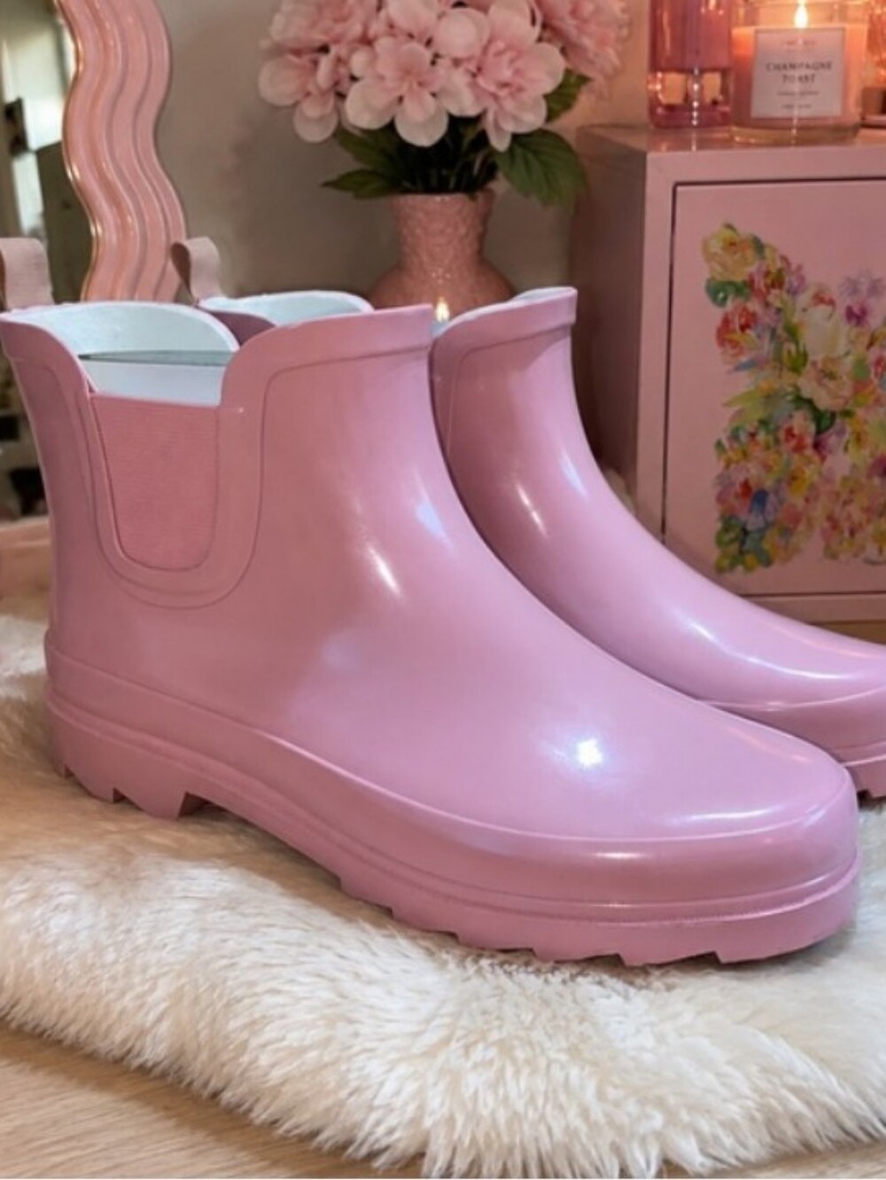 Rubber Rain Boots (Pink 🩷) EU-38 / US 7.5